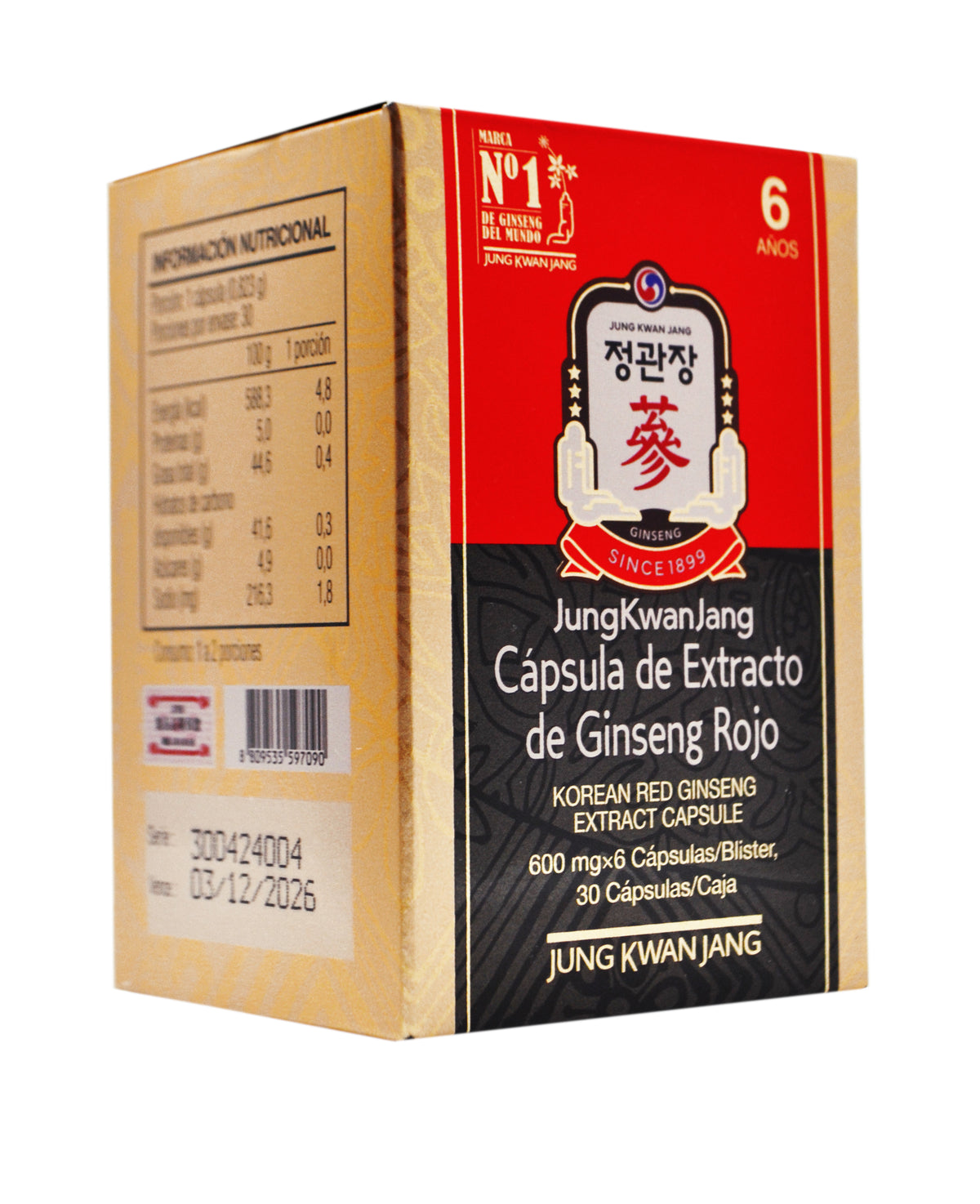Ginseng Rojo Extracto x 30 cápsulas